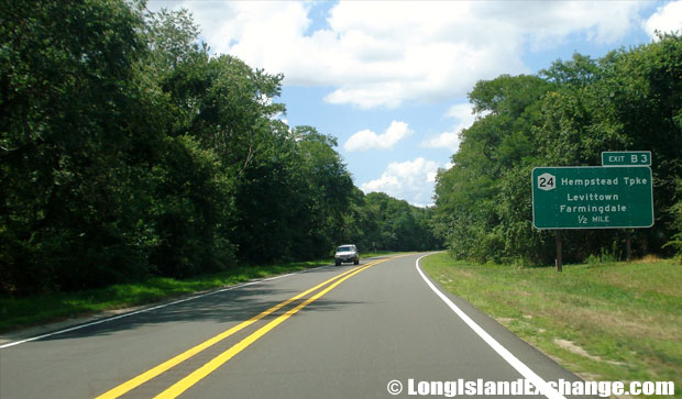 Bethpage State Parkway Northbound from Merritt Road, Farmingdale