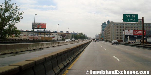 Brooklyn Queens Expressway Westbound Approaching 34th Street Exit, Greenwood Brooklyn