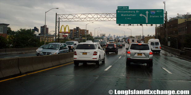 Brooklyn Queens Expressway Westbound at Williamsburg Bridge Exit, Williamsburg Brooklyn