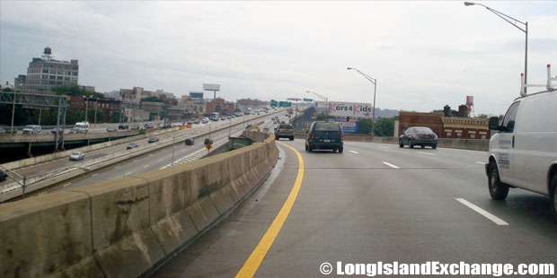 Brooklyn Queens Expressway, Westbound from Hugh L Carey Tunnel, Carroll Gardens Brooklyn