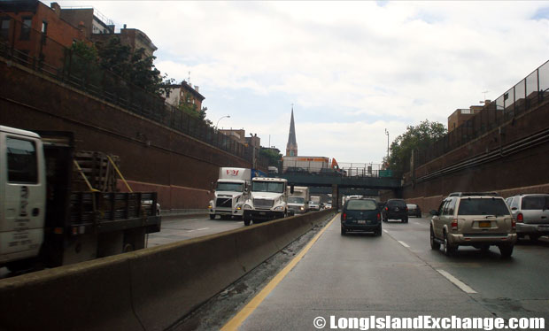 Brooklyn Queens Expressway Westbound towards the Battery Tunnel, Carroll Gardens Brooklyn