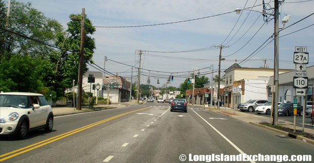 Montauk Highway Westbound towards Route 110, Amityville