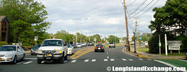 Montauk Highway Eastbound from Deer Park Avenue, Babylon