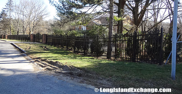 Fence Lined Street in Muttontown