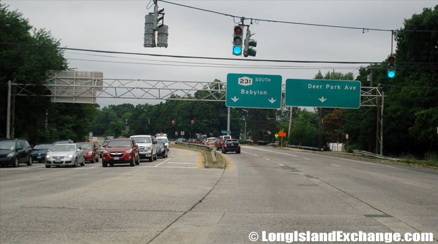 Route 231 Southbound from Southern State Parkway, North Babylon