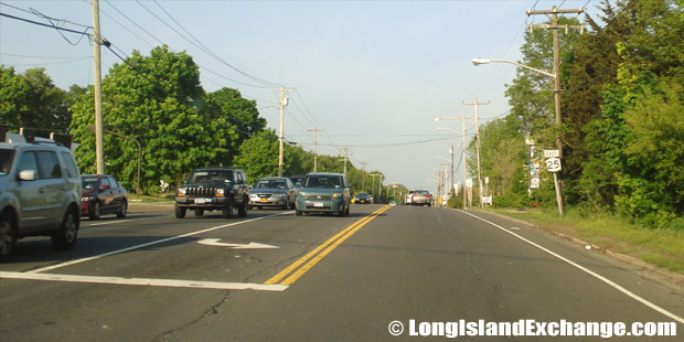 Route 25 Eastbound East of Yaphank-Middle Island Road, Middle Island