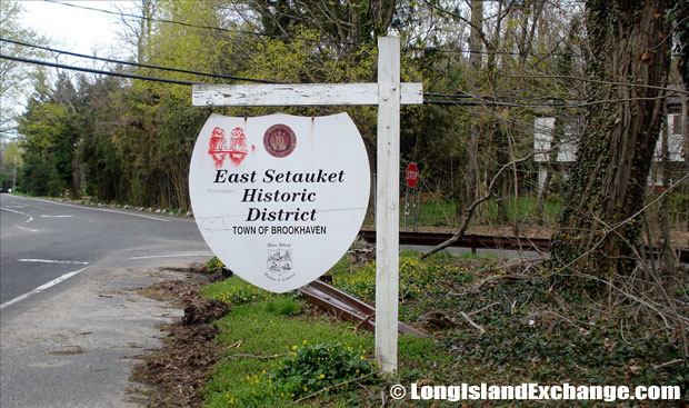 Old Setauket Historic District around the Setauket Mill Pond in the Town of Brookhaven.