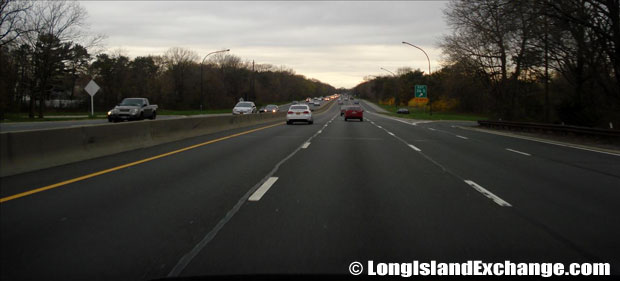 Southern State Parkway heading west at #36 exit straight path