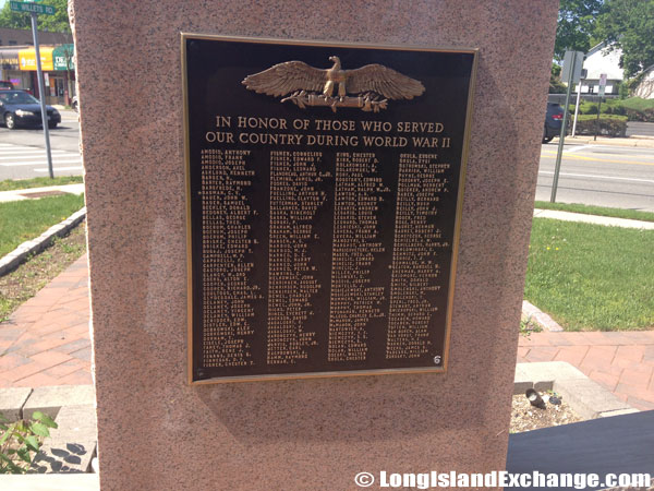 Memorial in honor of those who served during World War 2