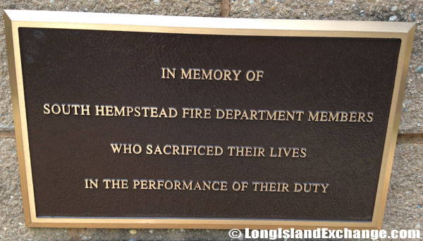 Memorial at South Hempstead Fire Department