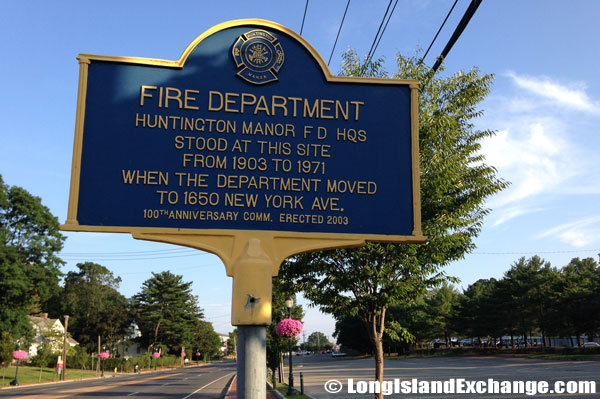 Huntington Manor Fire Department Historical Marker