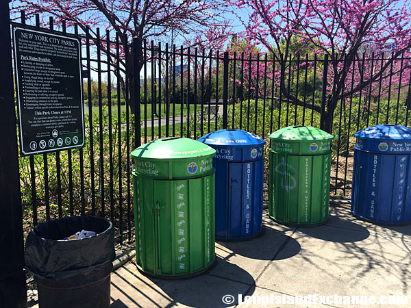 Trash and Recycling Cans